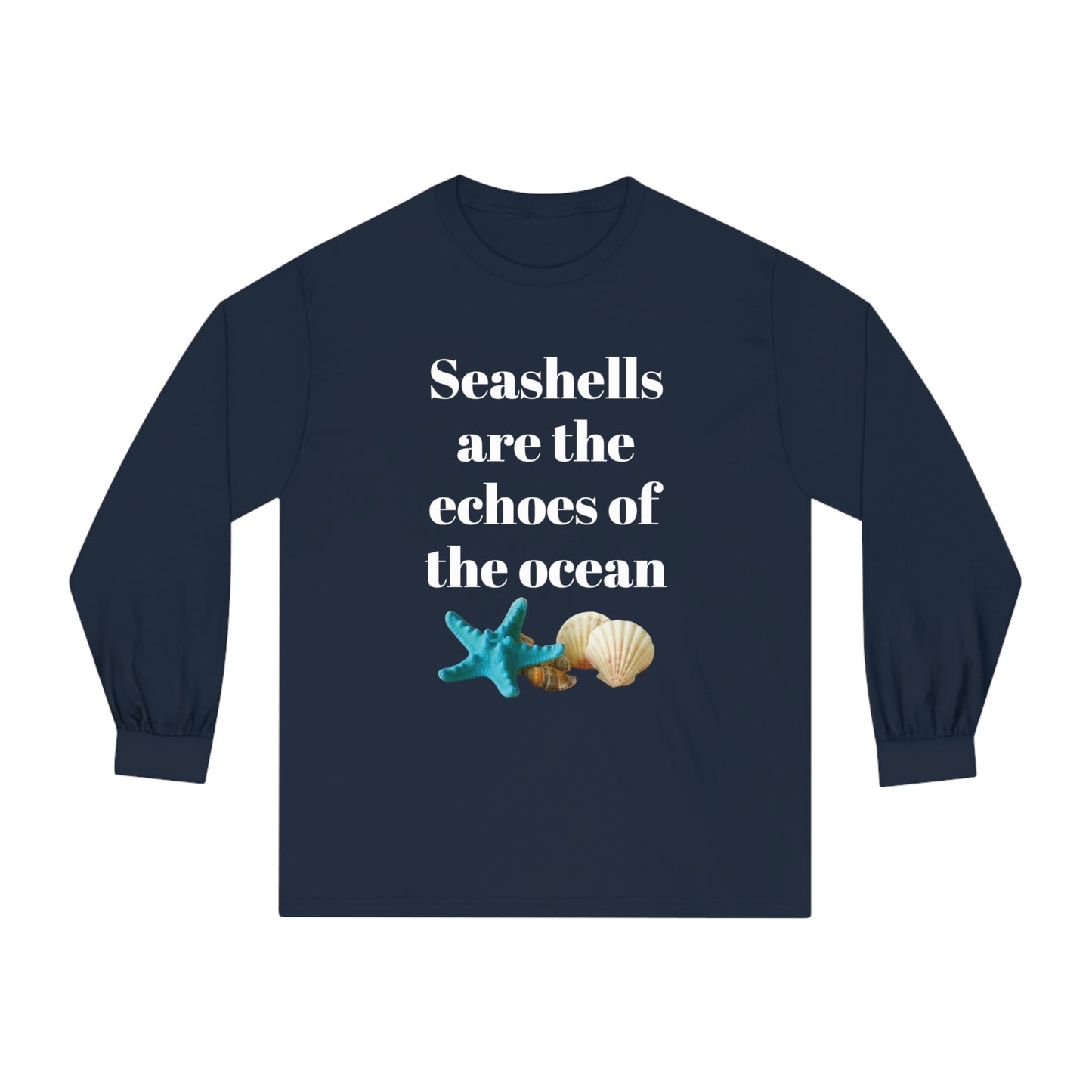 Seashell Themed Unisex Classic Long Sleeve T-Shirt