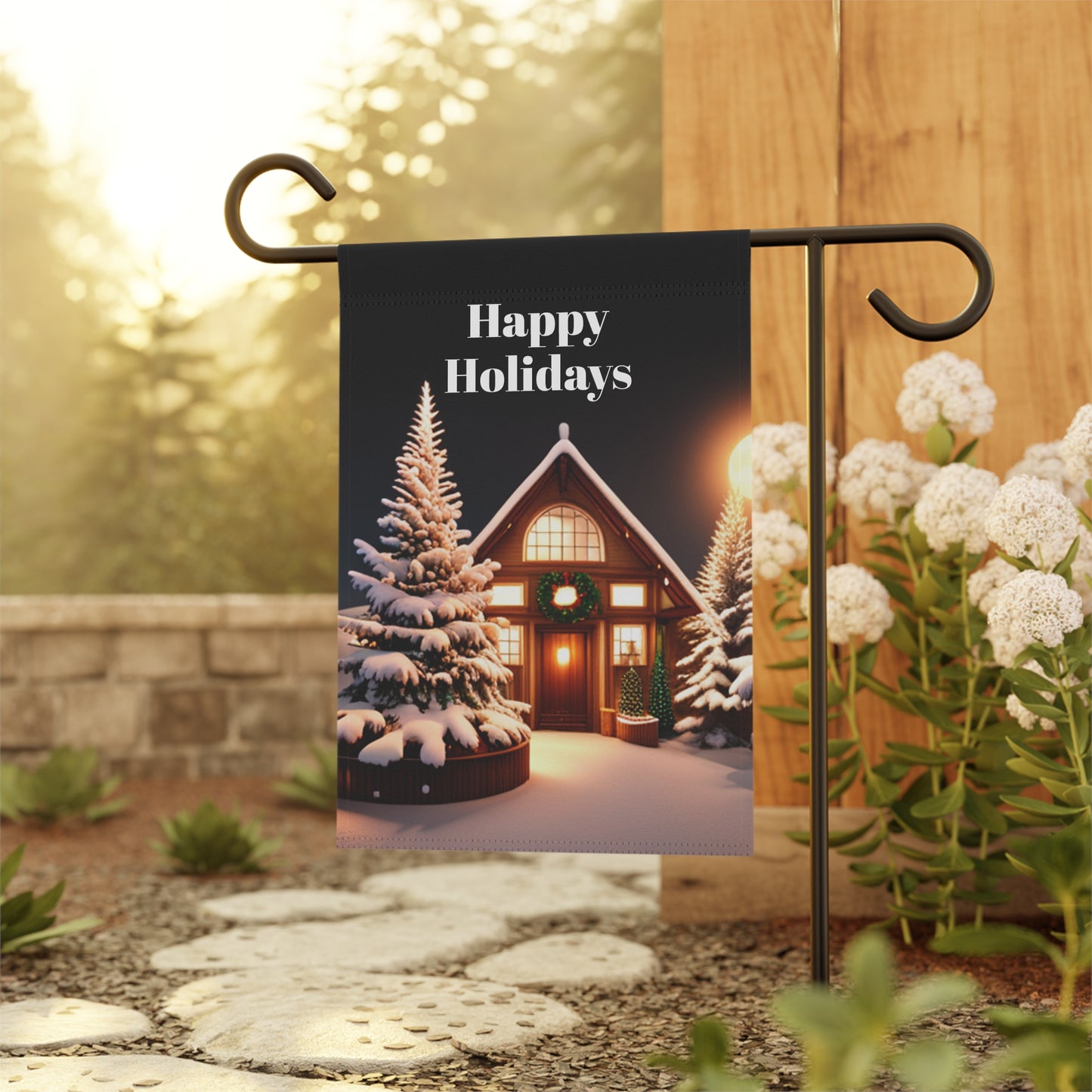 Holiday Garden & House Banner