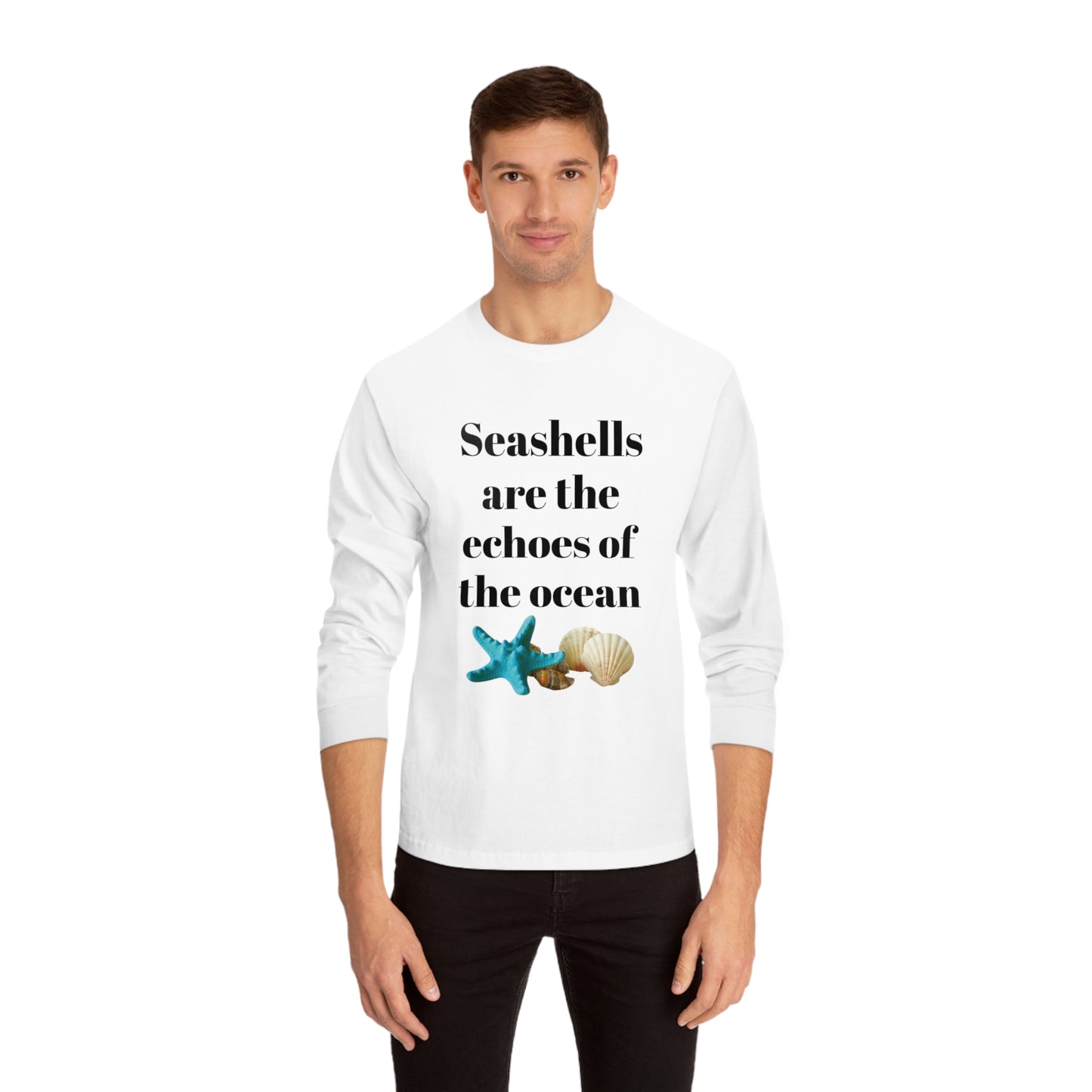 Seashell Themed Unisex Classic Long Sleeve T-Shirt