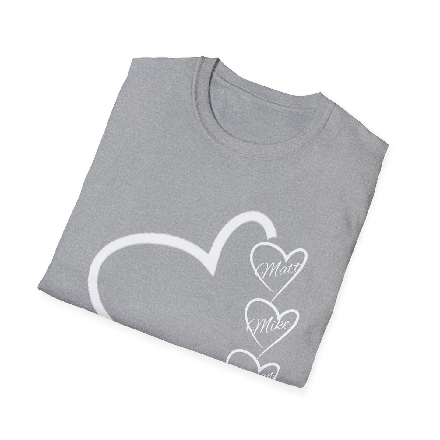 Personalized Mom Valentines Unisex Softstyle T-Shirt