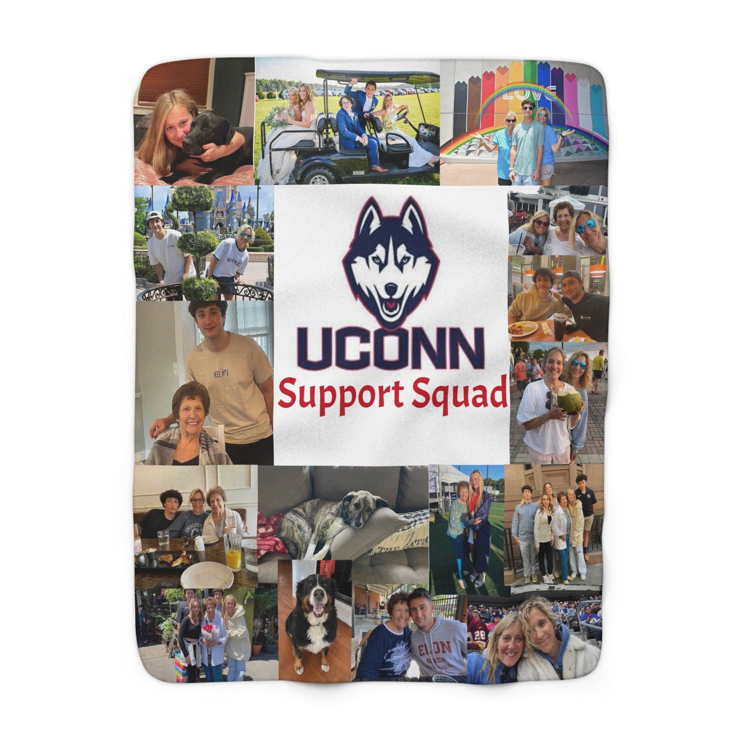 College Support Sherpa Fleece Blanket