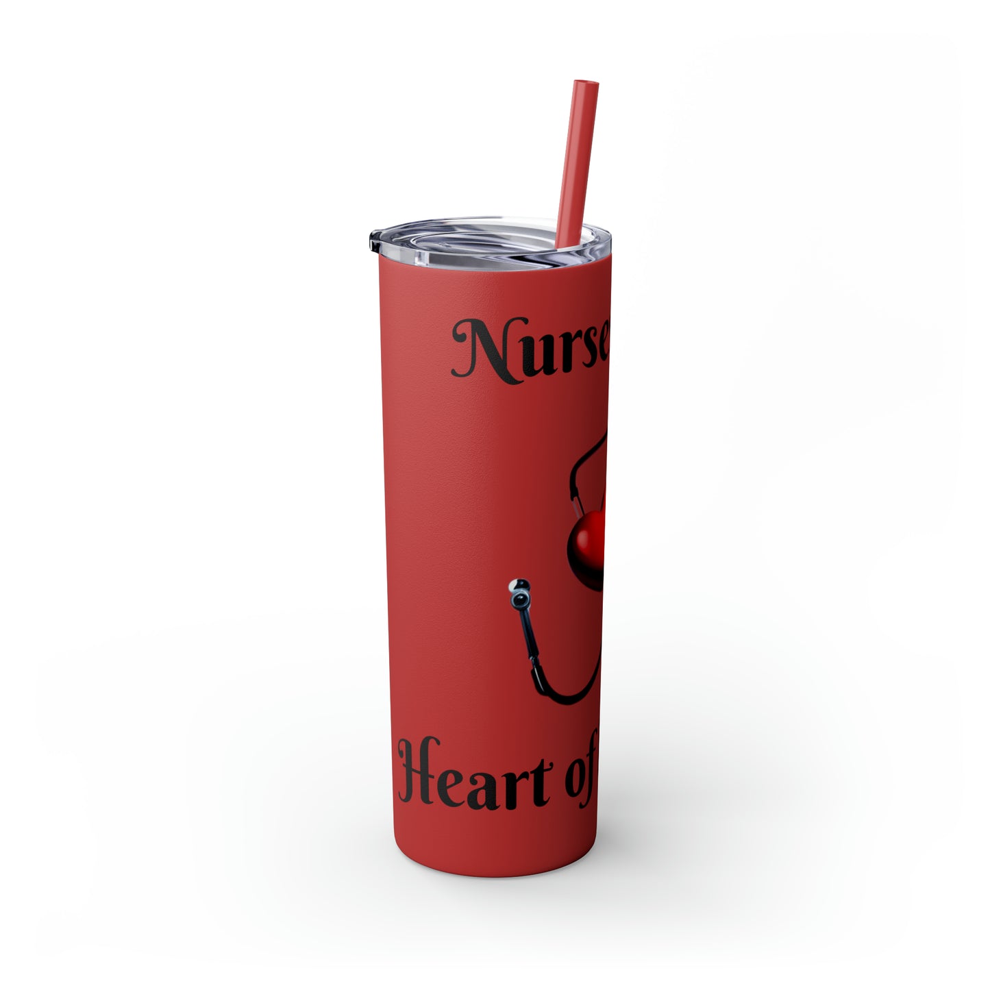 Nurses Skinny Tumbler with Straw, 20oz