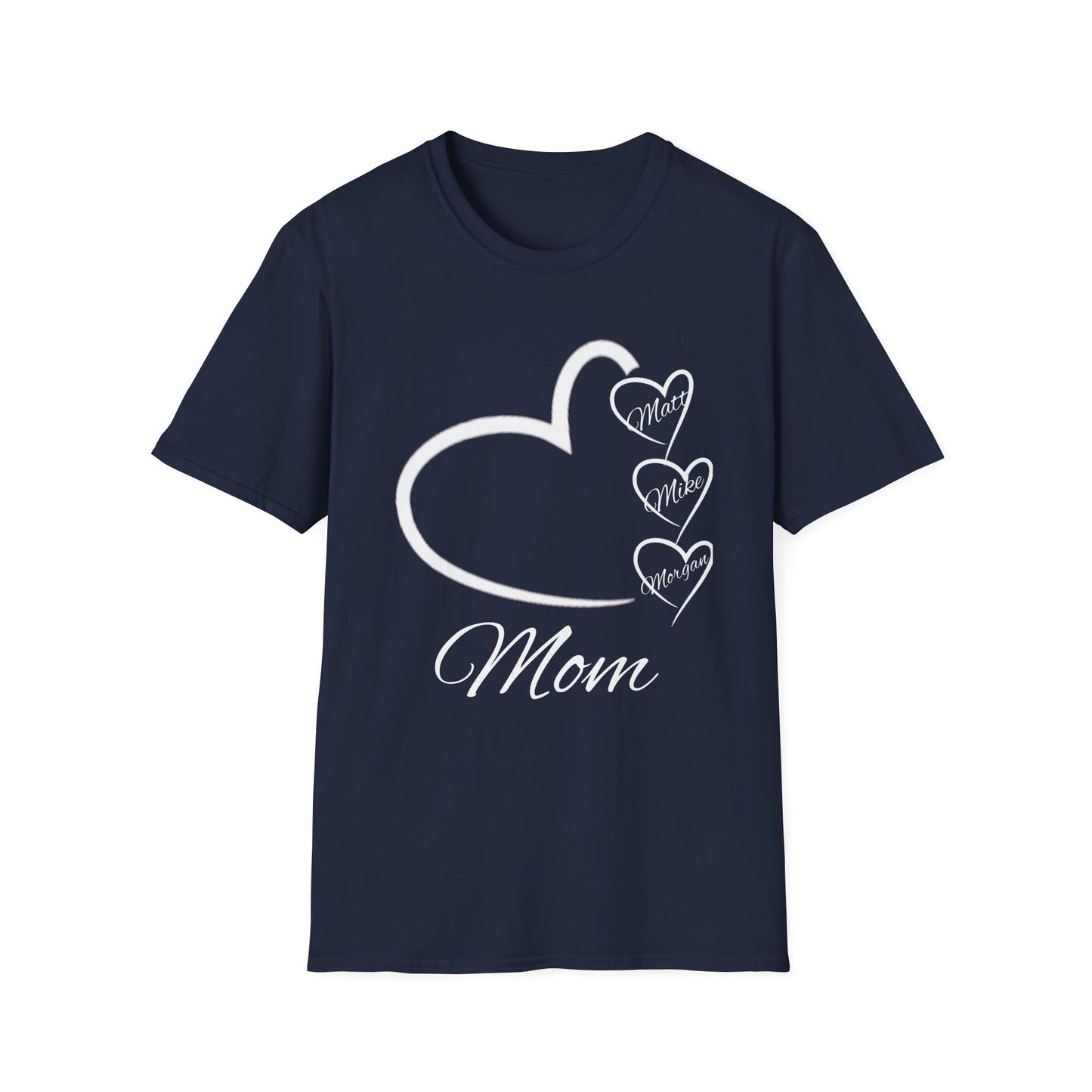 Personalized Mom Valentines Unisex Softstyle T-Shirt