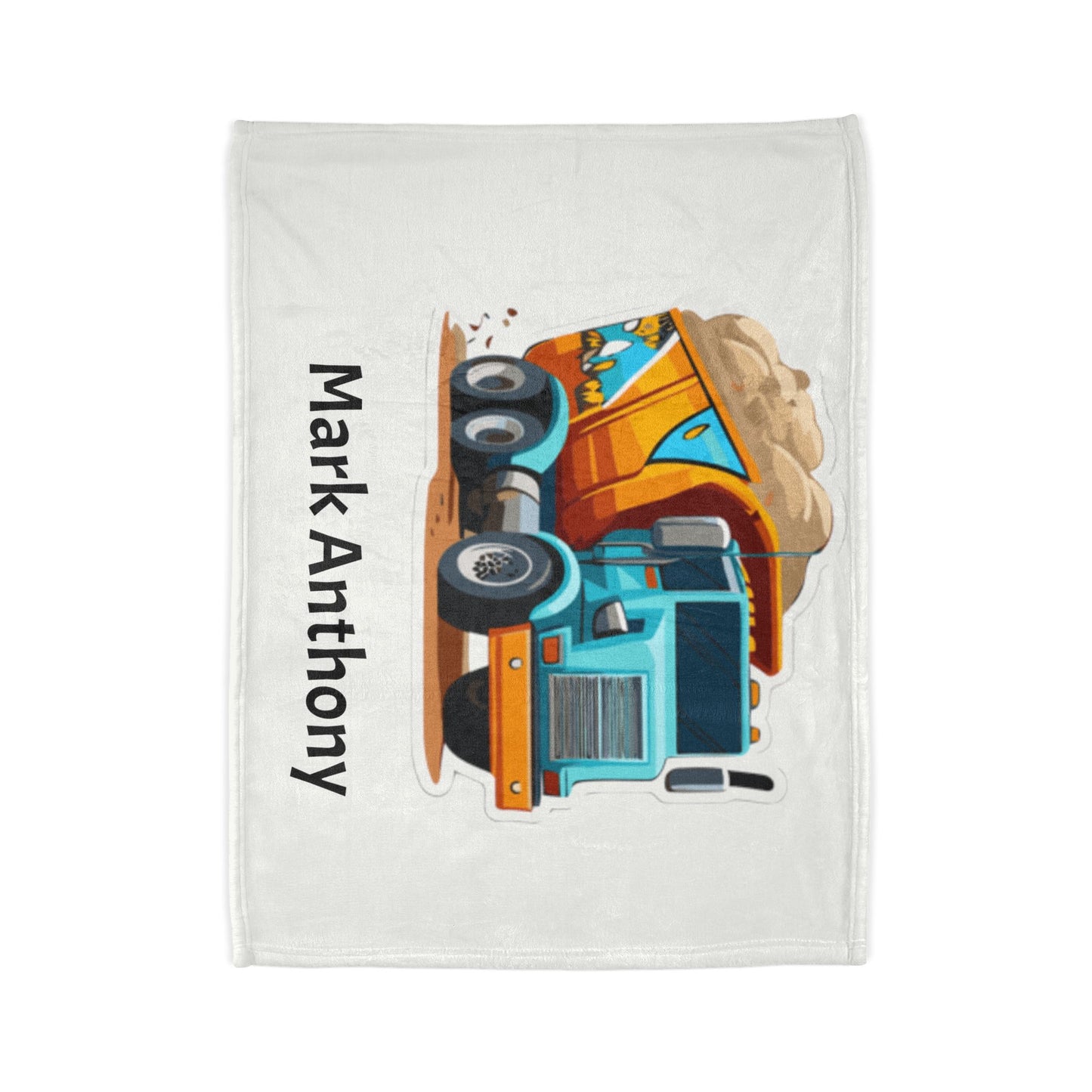 Dump Truck Personalized Soft Polyester Blanket