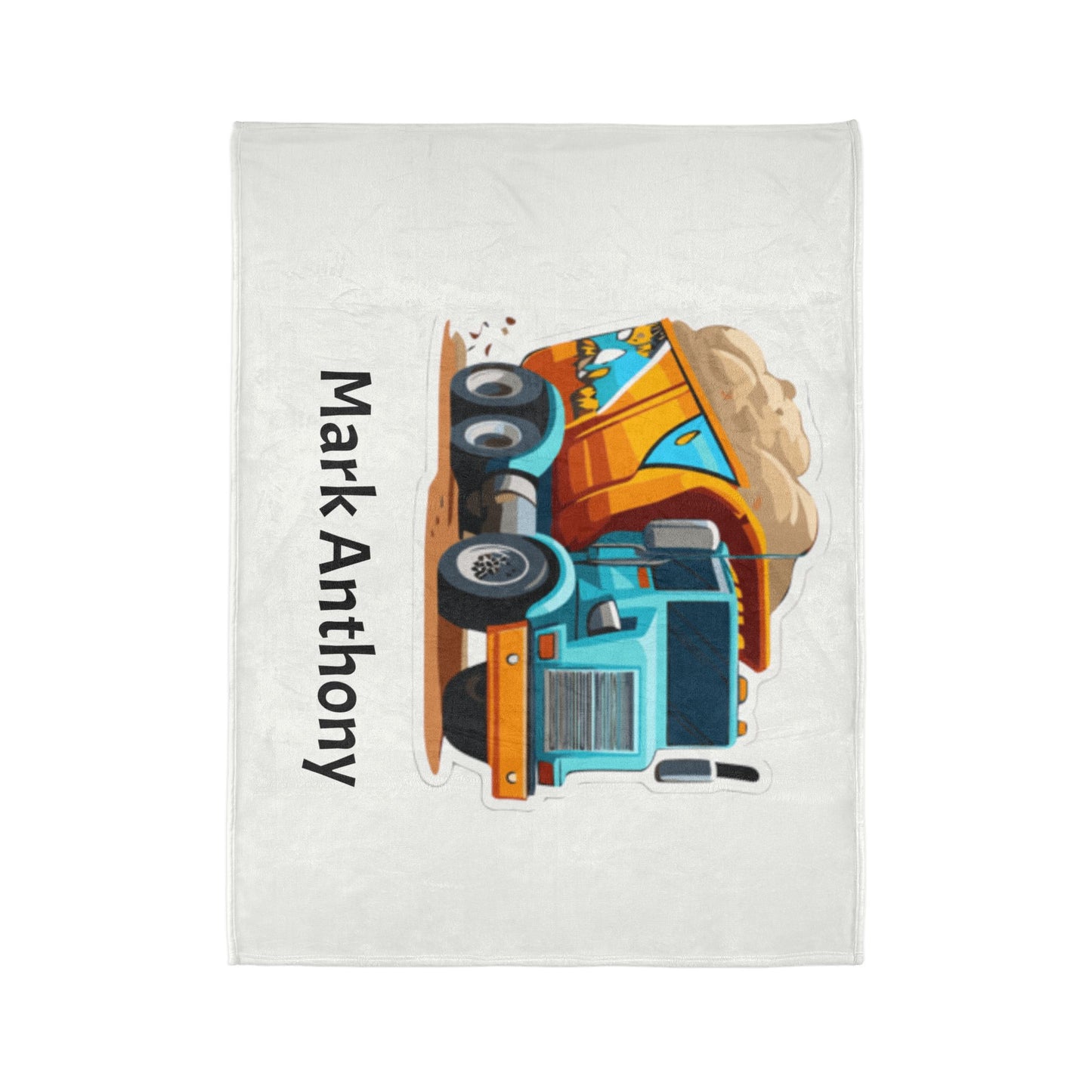 Dump Truck Personalized Soft Polyester Blanket