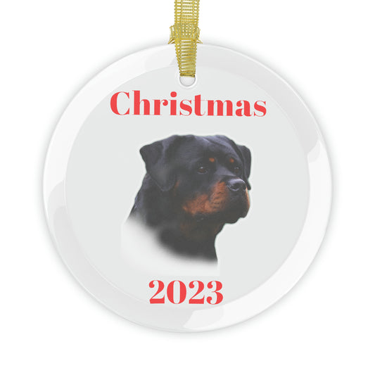 Rottweiler Christmas 2023 Ornament