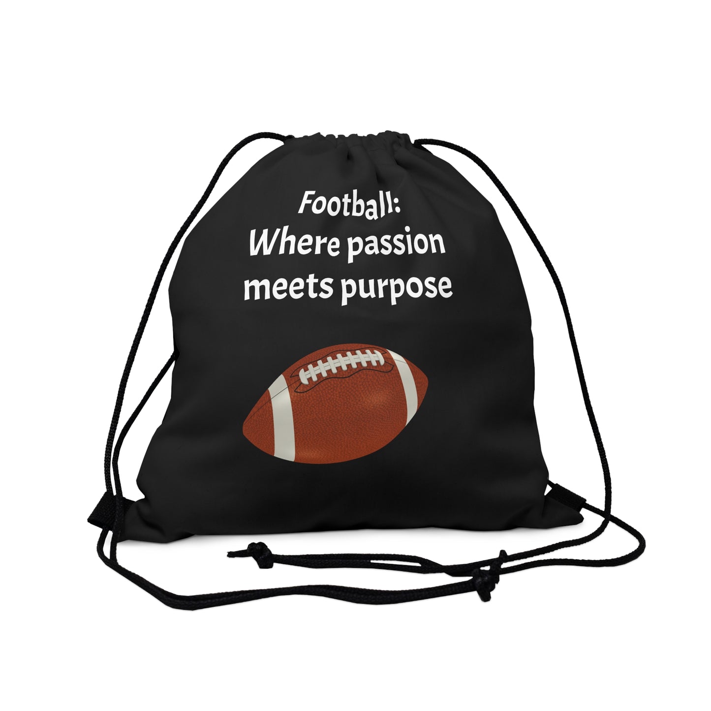 Football Theme Drawstring Bag