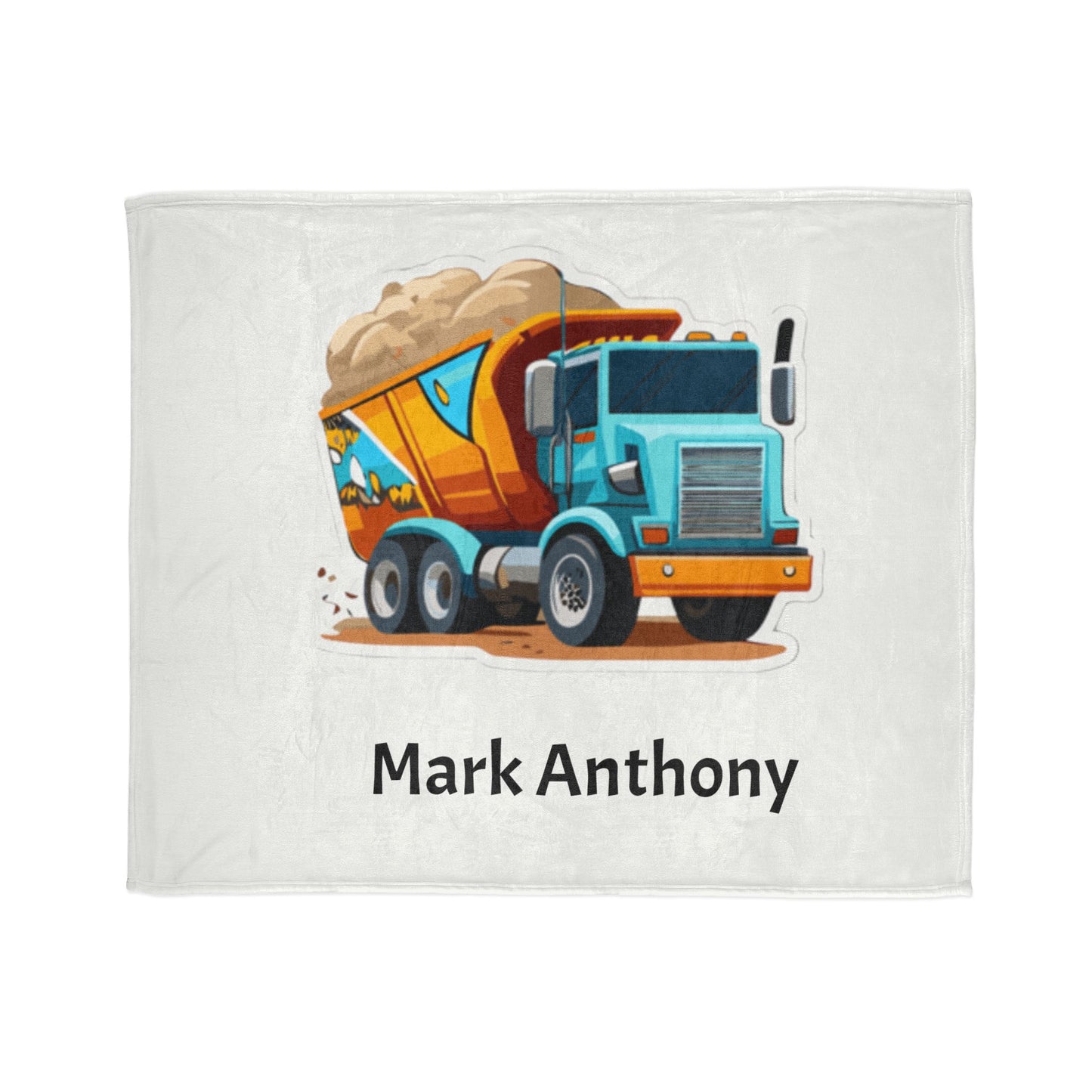 Dump Truck Personalized Soft Polyester Blanket