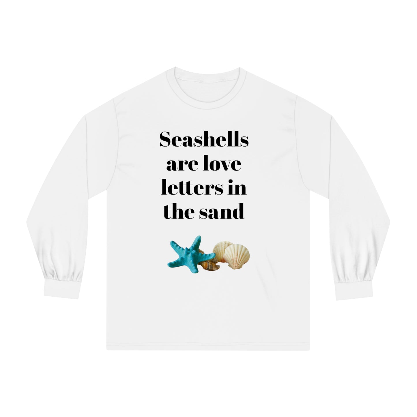 Beachy Seashell Black Unisex Classic Long Sleeve T-Shirt