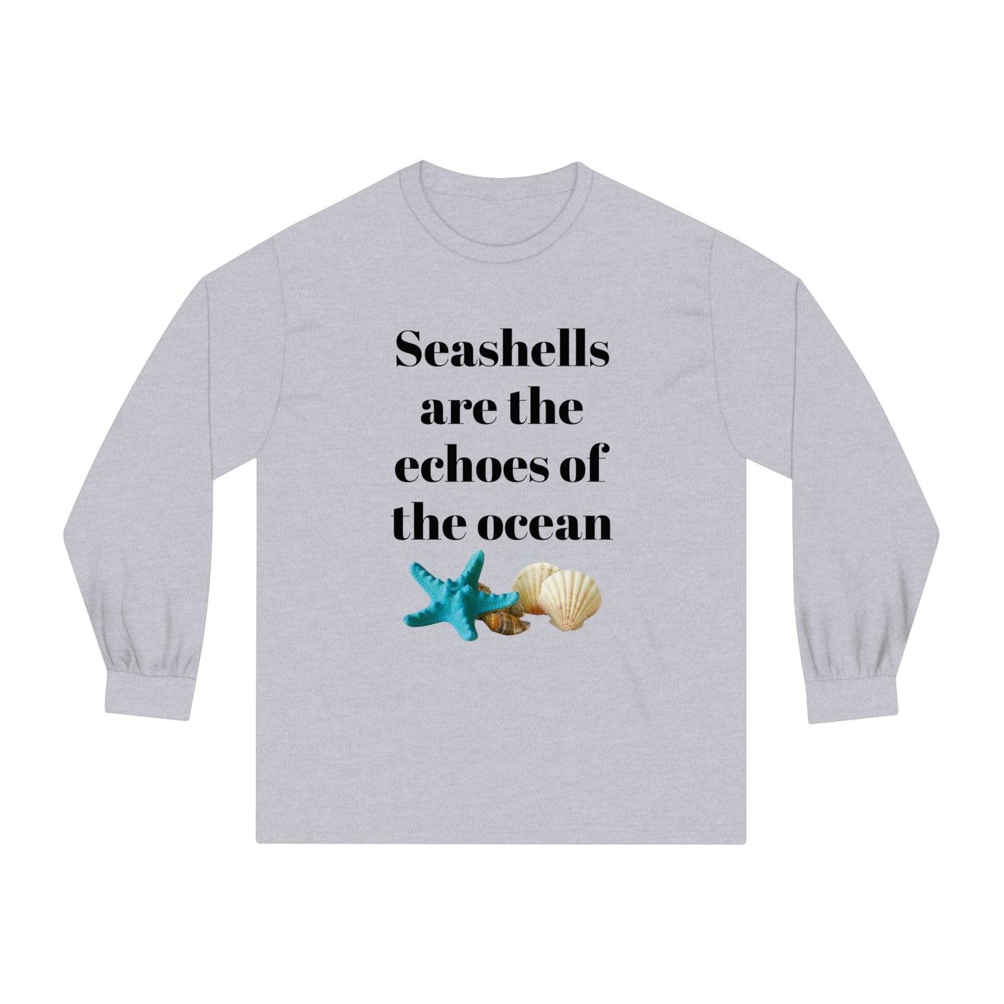 Seashell Themed Unisex Classic Long Sleeve T-Shirt