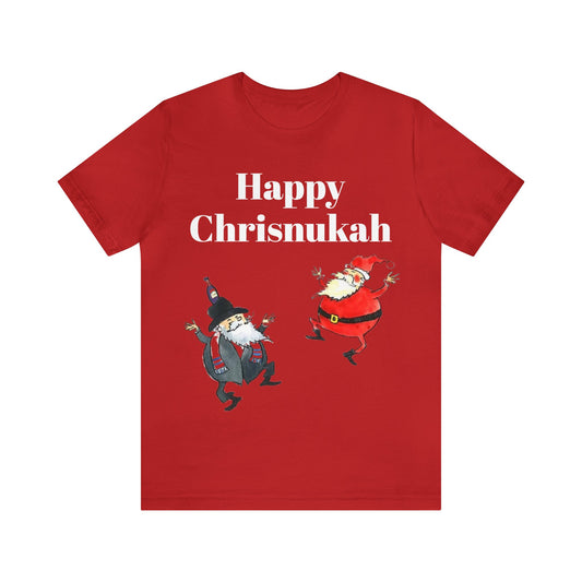 Christmas Hanukah T-Shirt Unisex Jersey Short Sleeve Tee