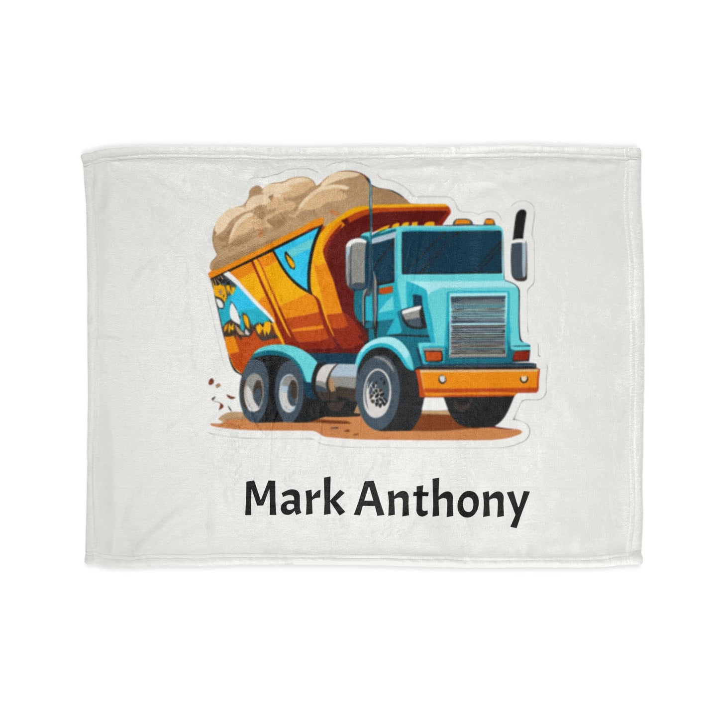 Dump Truck Personalized Soft Polyester Blanket