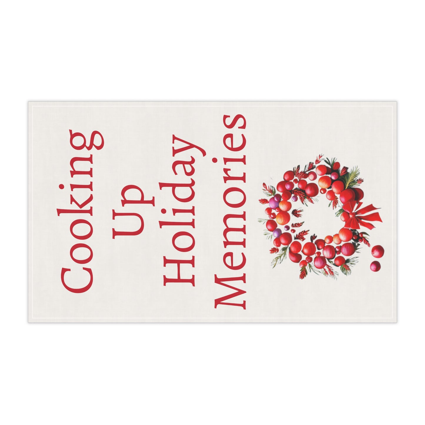 Holidays Memories Wreath Kitchen Towel