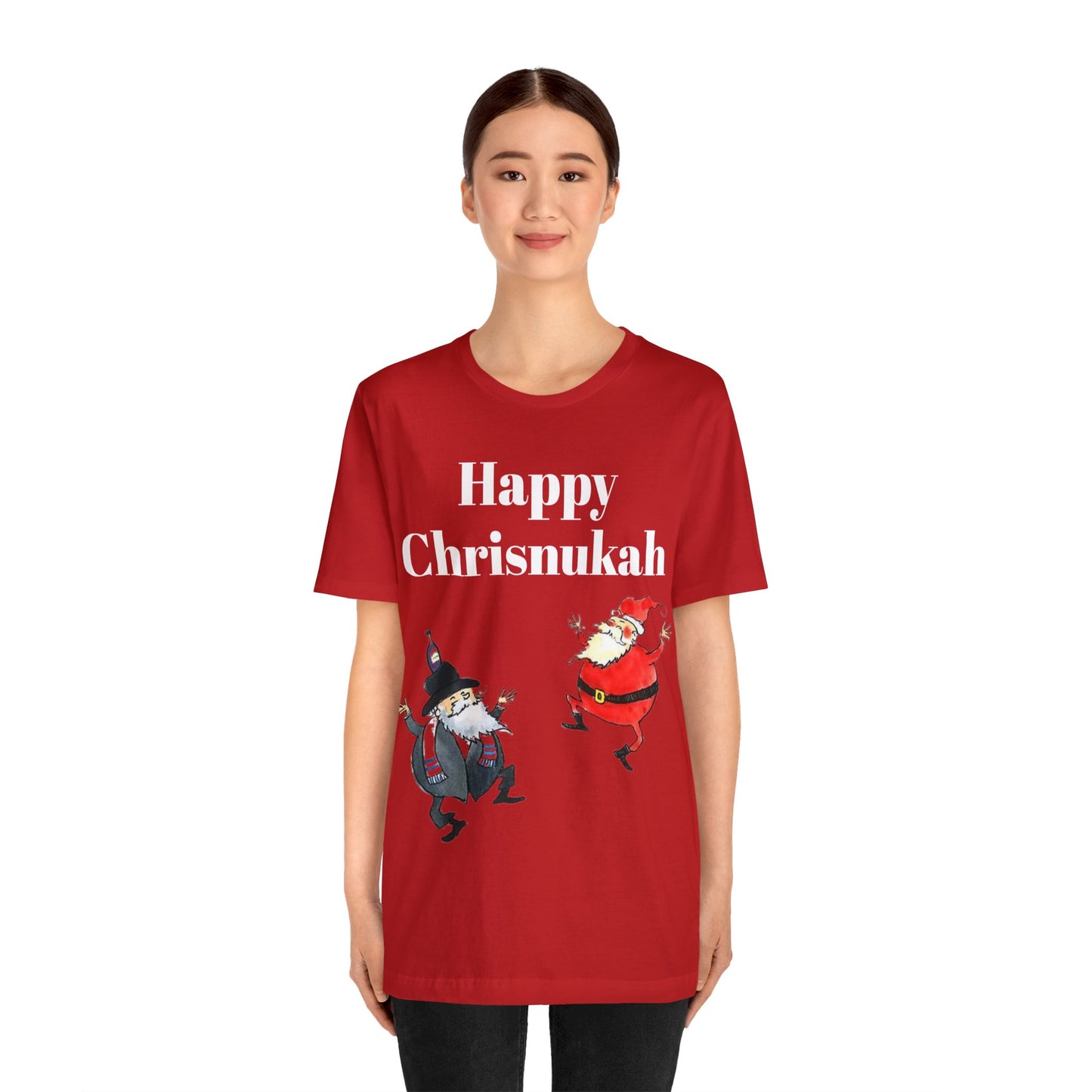 Christmas Hanukah T-Shirt Unisex Jersey Short Sleeve Tee