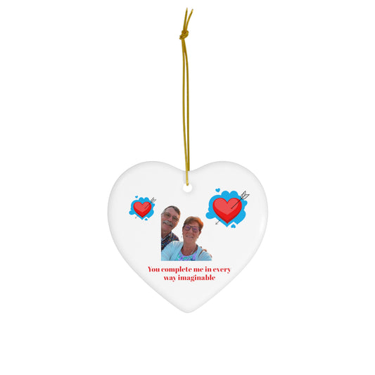 Heart Shaped Ceramic Ornament for Valentines Day