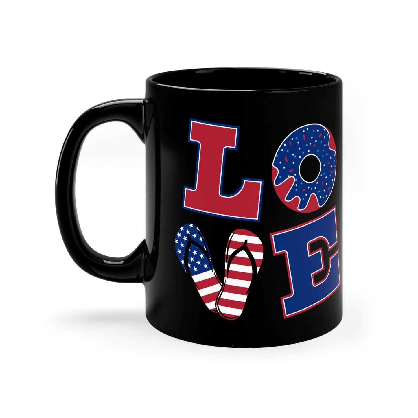 Patriotic Love 11oz Black Mug