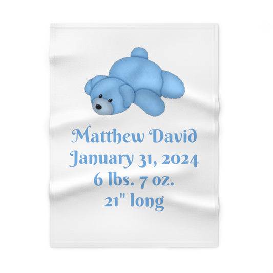 Customized Soft Fleece Baby Boy Blanket