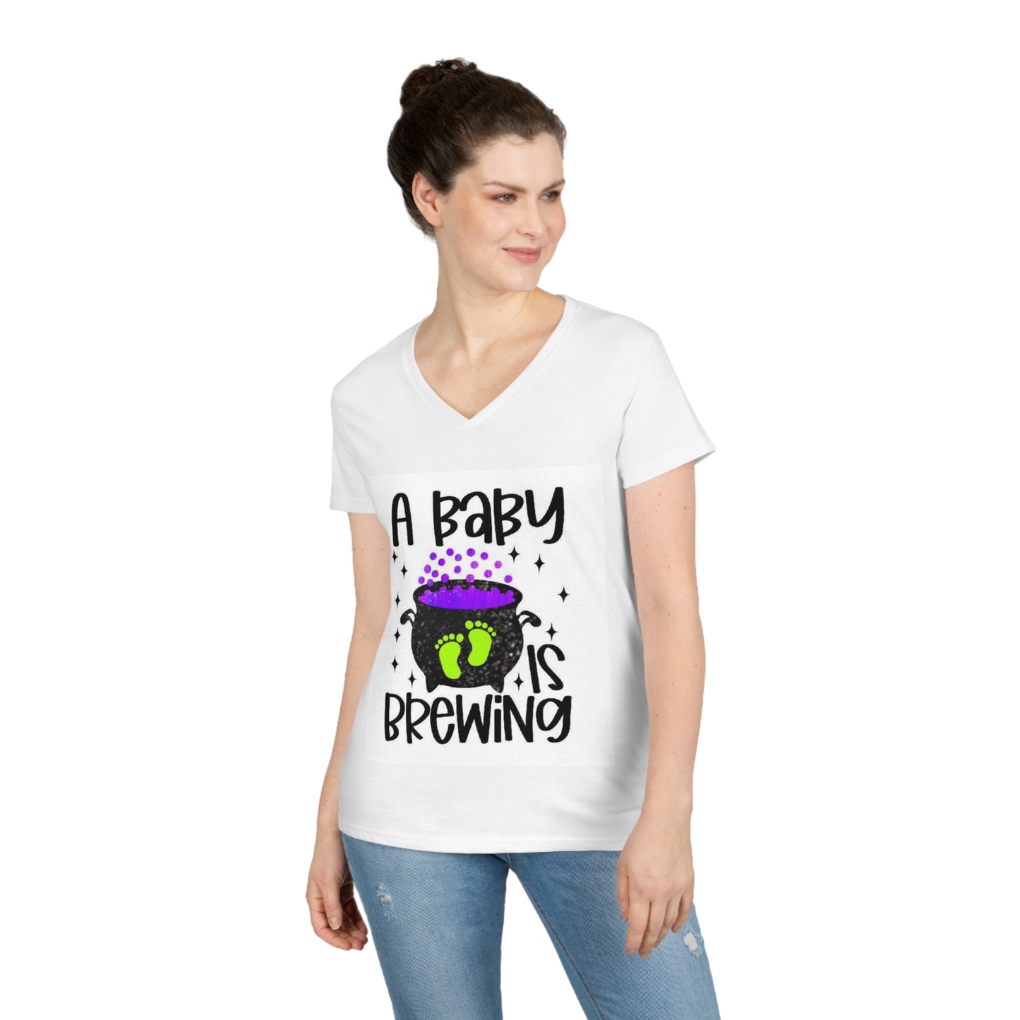 Halloween Pregnancy Ladies' V-Neck T-Shirt