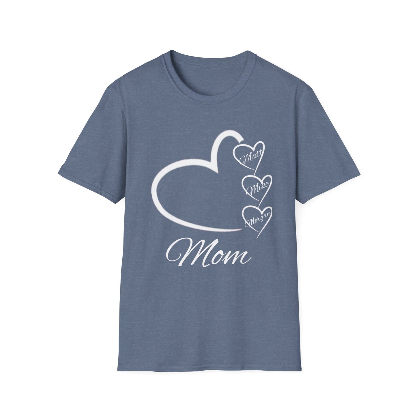 Personalized Mom Valentines Unisex Softstyle T-Shirt