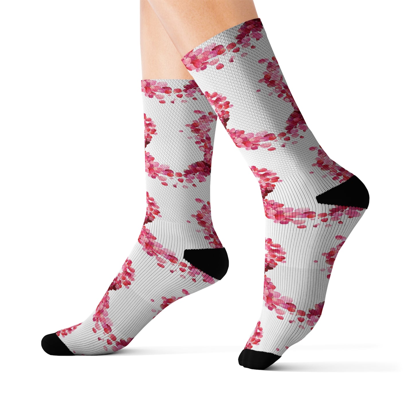 Breast Cancer Awareness Stretch  Socks