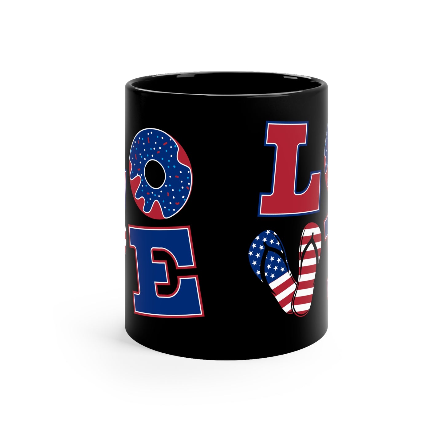 Patriotic Love 11oz Black Mug