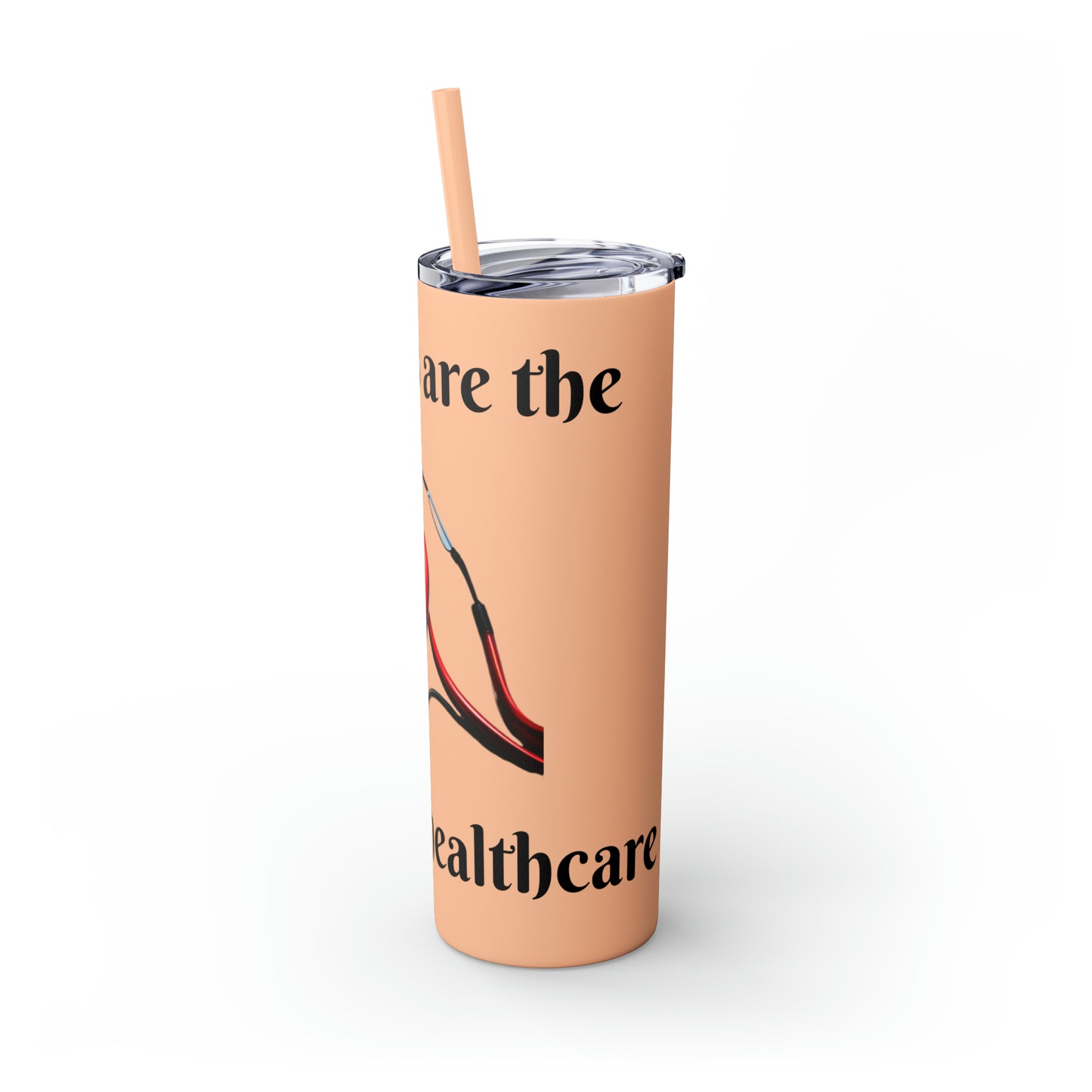 Nurses Skinny Tumbler with Straw, 20oz