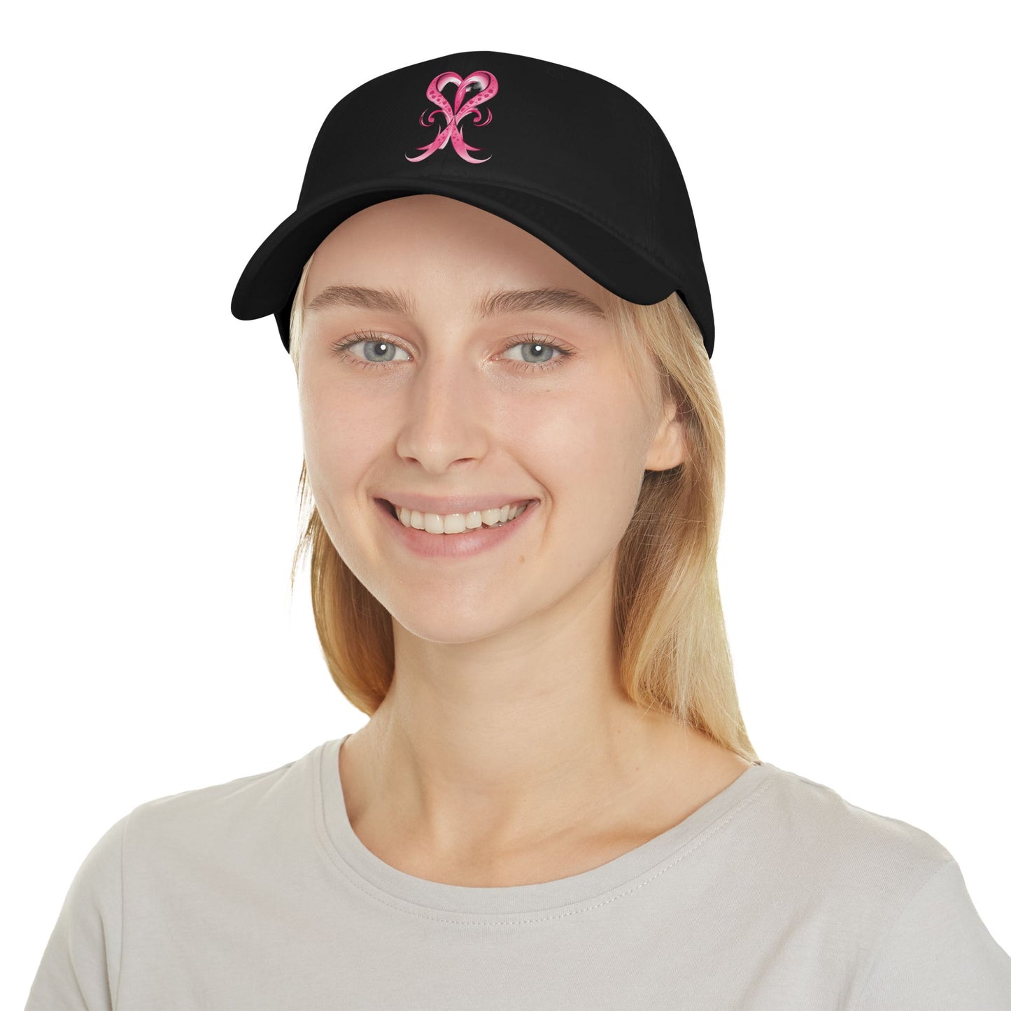 Breast Cancer Ribbon Low Profile Baseball Cap