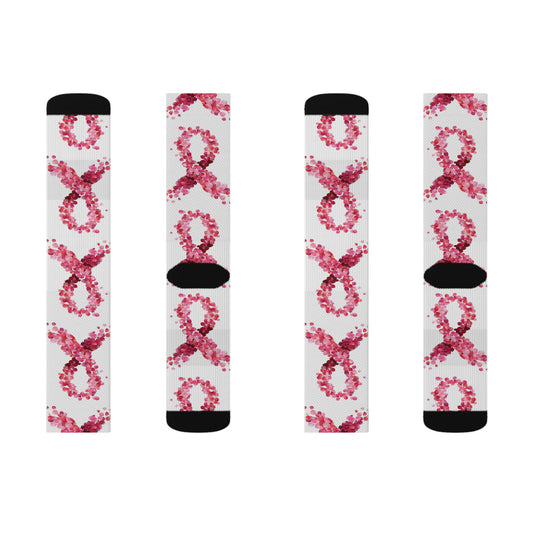 Breast Cancer Awareness Stretch  Socks