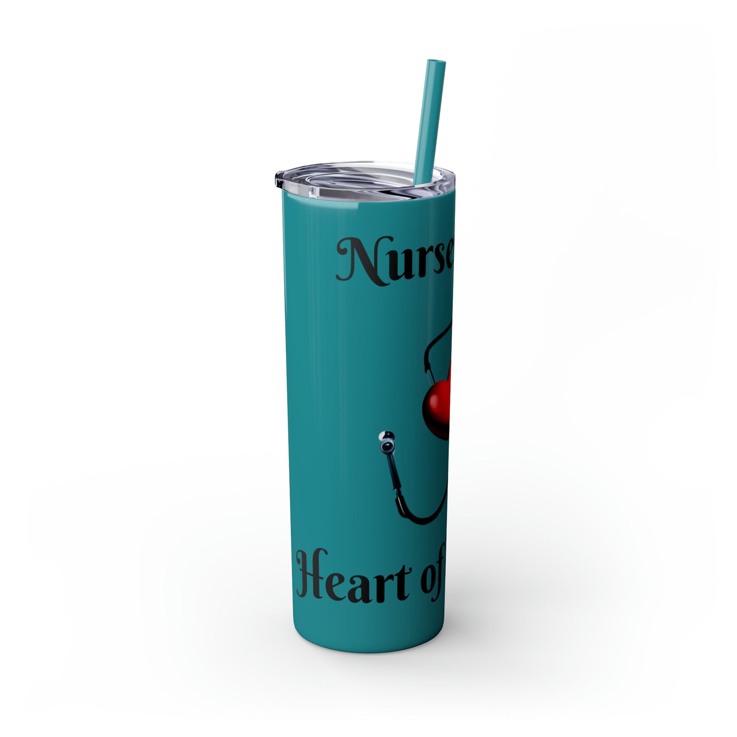 Nurses Skinny Tumbler with Straw, 20oz