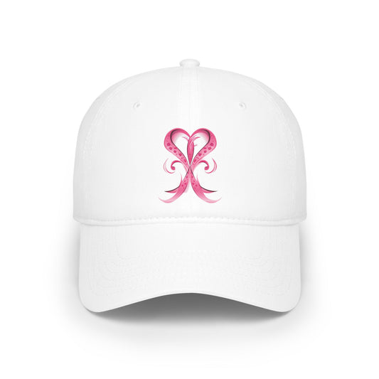 Breast Cancer Ribbon Low Profile Baseball Cap