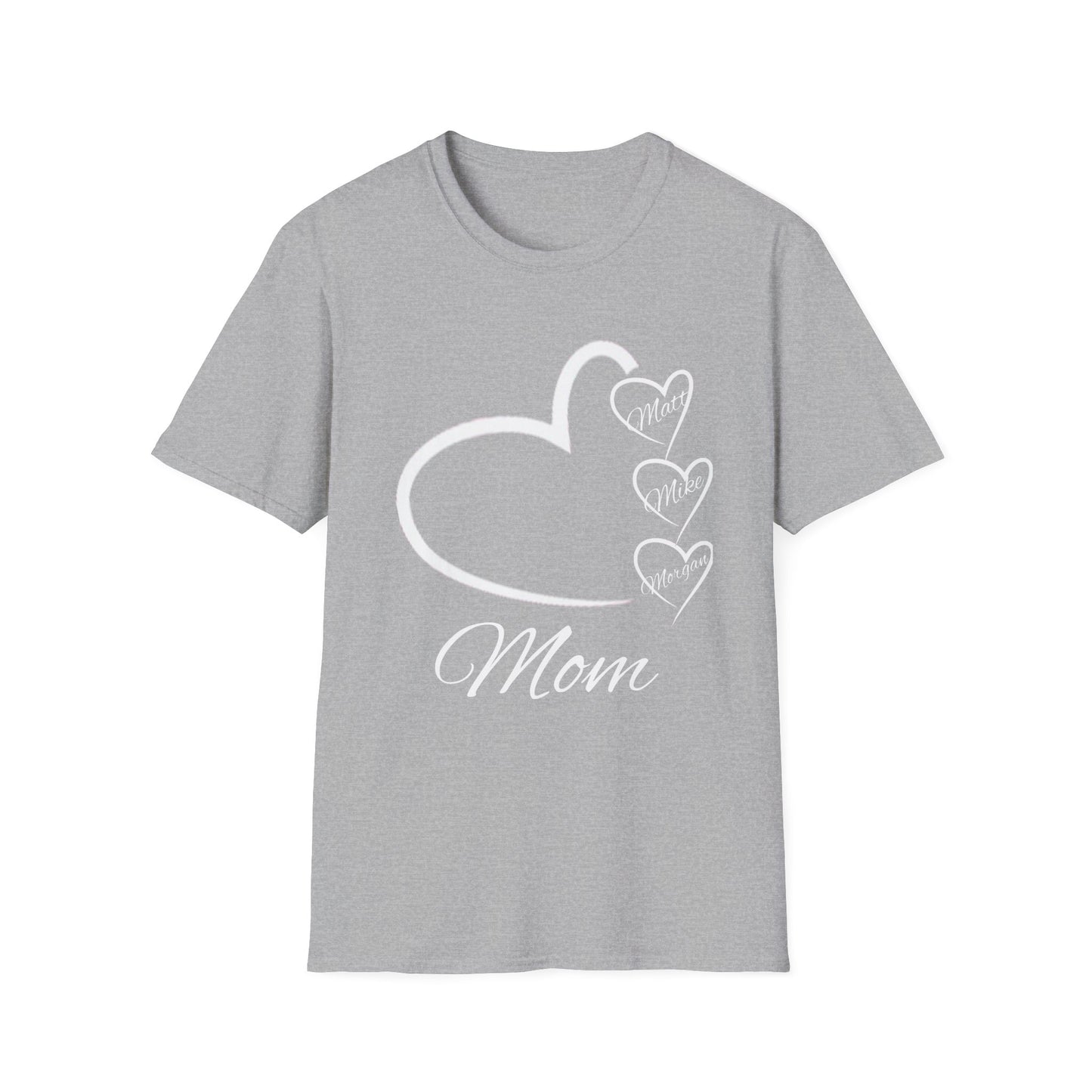 Personalized Mom Valentines Unisex Softstyle T-Shirt