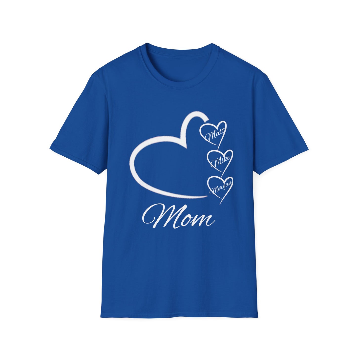 Personalized Mom Valentines Unisex Softstyle T-Shirt