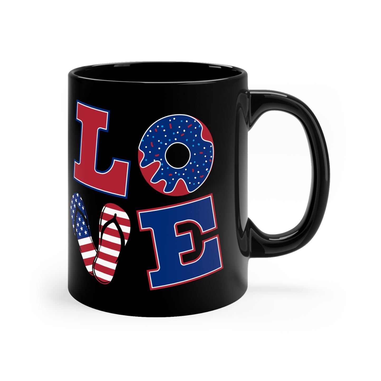 Patriotic Love 11oz Black Mug