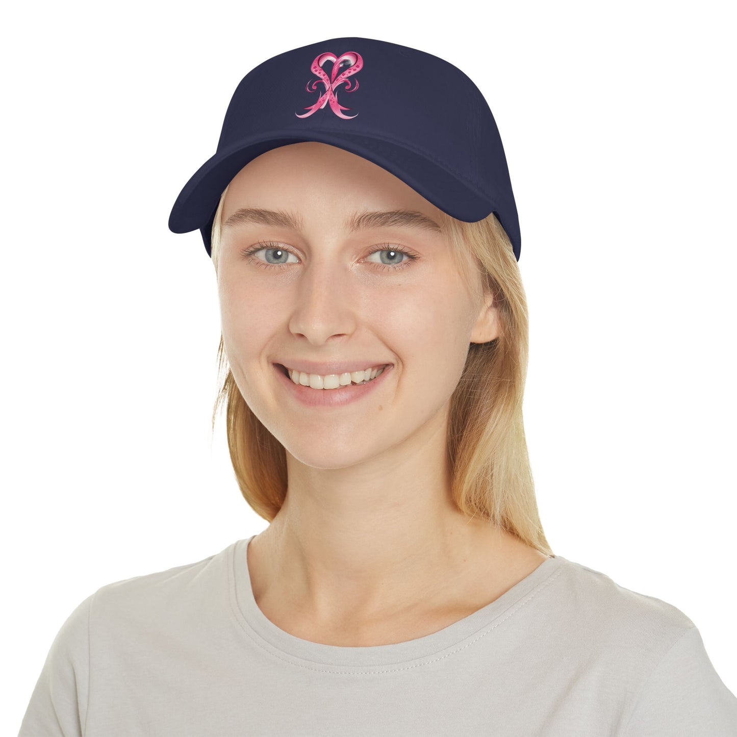 Breast Cancer Ribbon Low Profile Baseball Cap